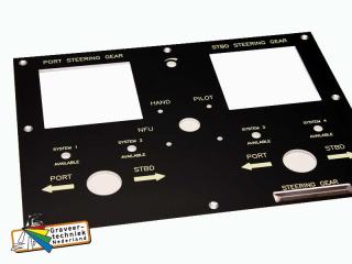 Bedienings paneel zwart aluminium scheepvaart tagefaverf